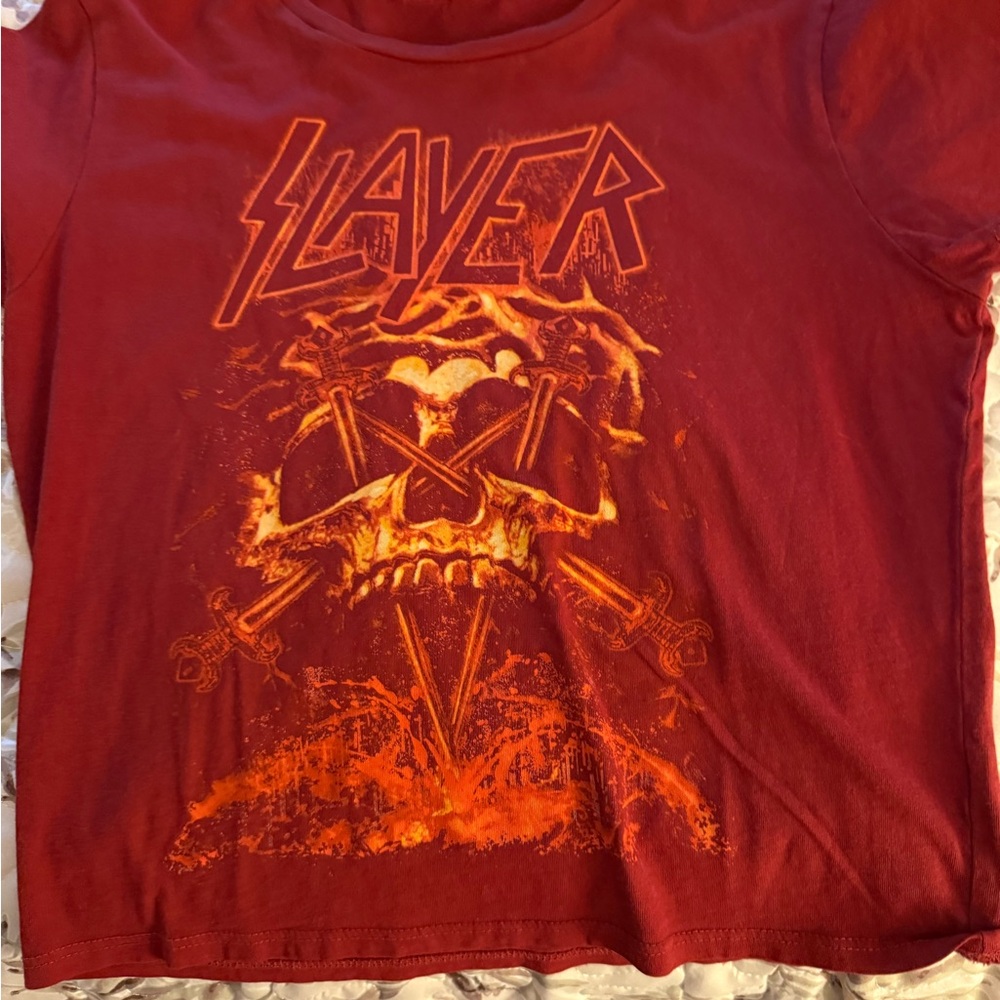 Urban Outfitters Slayer Red Graphic Tee